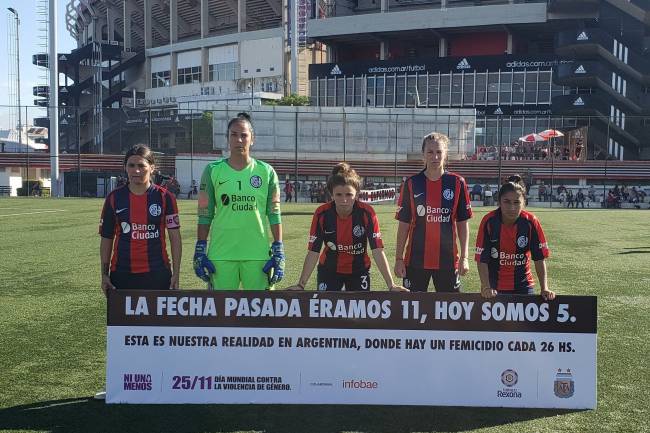 AFA dio un contundente mensaje en el “Día Contra la Violencia de Género”