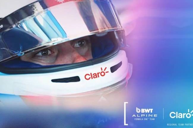 Claro argentina se convirtió en sponsor oficial de BWT Alpine Fórmula one team y Franco Colapinto