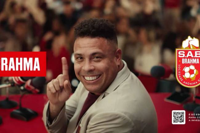 Ronaldo Nazário protagoniza la nueva campaña de Brahma como “presidente” de la “Sociedade Anônima da Brahma”