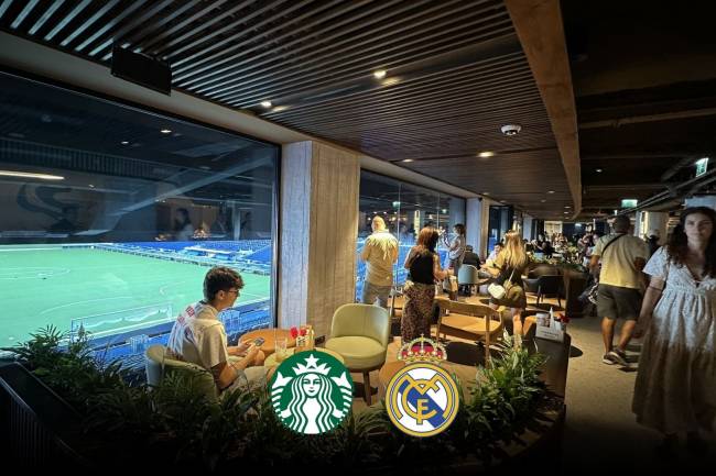 Starbucks opened a store at Santiago Bernabéu Stadium