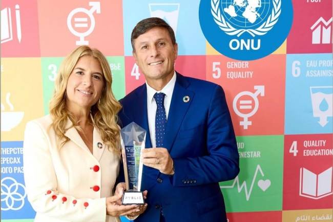 Javier Zanetti se convirtió en el primer deportista argentino en ser distinguido por la ONU