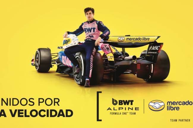 Mercado Libre cambió los colores del auto de Franco Colapinto