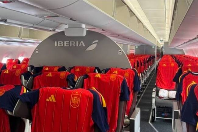 Iberia activó su patrocinio con la selección española con una acción única