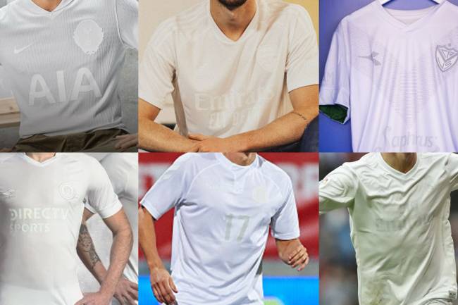 Las camisetas "full-white" en el fútbol mundial