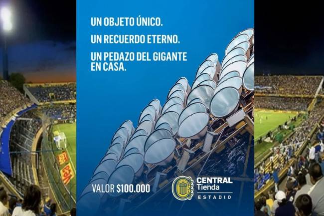 Rosario Central puso a la venta un recuerdo único del Gigante de Arroyito