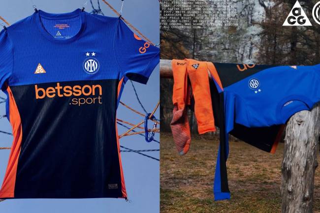 Nike fusionó fútbol y senderismo en la nueva camiseta de Inter de Milán