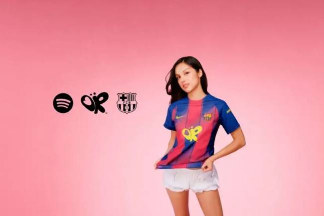 Spotify activó su patrocinio con FC Barcelona de la mano de Olivia Rodrigo