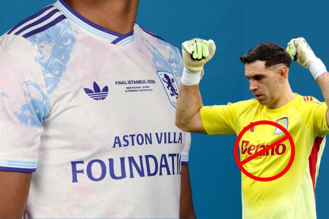  Aston Villa no lucirá su main sponsor en la final de la UEFA Europa League