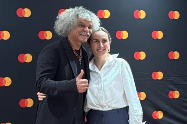 El "Pibe" Valderrama sorprendió a los invitados Mastercard en Miami