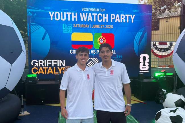 Rocco Ríos and Noah Allen surprise Miami youth ahead of Colombia vs. Portugal