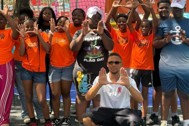 Kieran Gibbs shares a unique experience with Miami youth