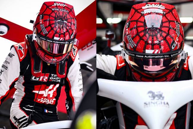 Spiderman se hizo presente en la F1 de la mano del equipo Haas