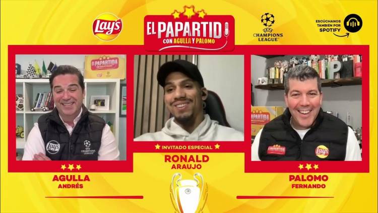 Ronald Araujo pasó por El Papartido de Lay´s Latam