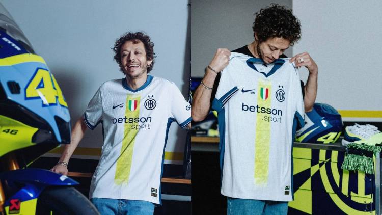 Inter de Milán y Nike homenajean a Valentino Rossi con una camiseta especial