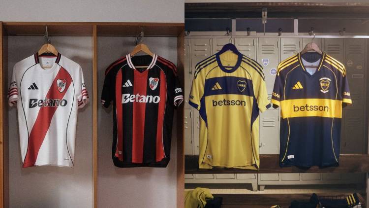 Adidas presentó las nuevas camisetas de River Plate y Boca Juniors