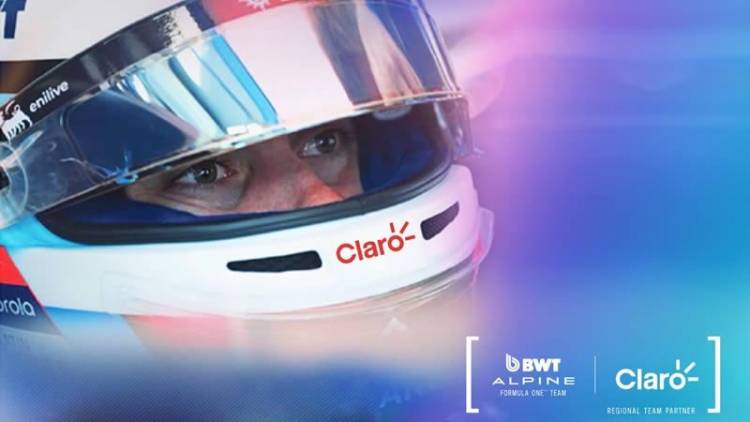 Claro argentina se convirtió en sponsor oficial de BWT Alpine Fórmula one team y Franco Colapinto