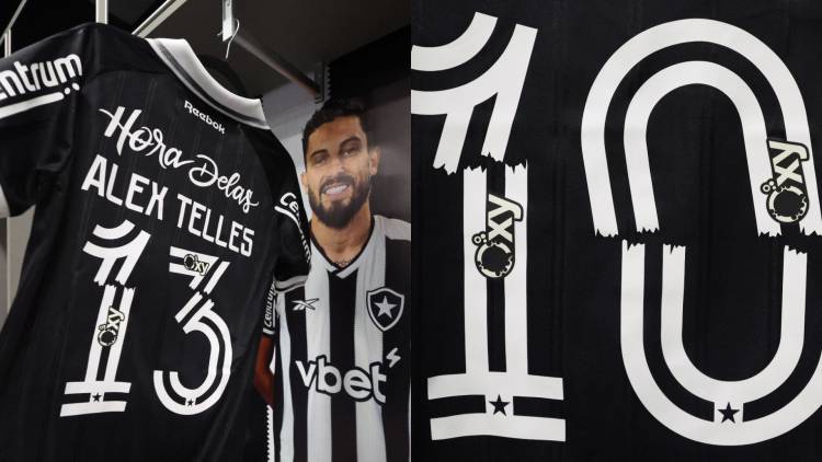 Botafogo modified their jersey for a campaign against gender violence