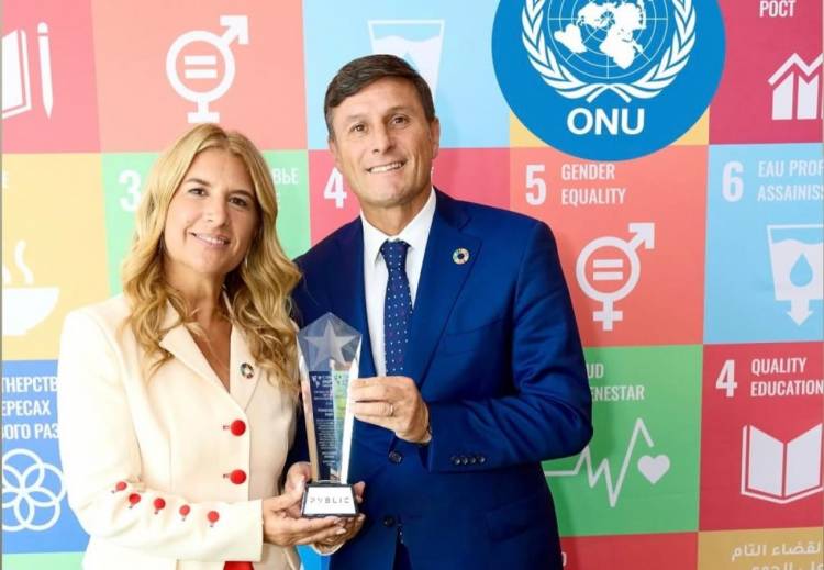 Javier Zanetti se convirtió en el primer deportista argentino en ser distinguido por la ONU