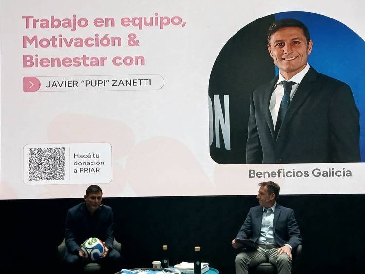Javier Zanetti participó de una charla única con Banco Galicia