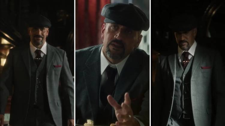 Juan Sebastián Verón promociona el lanzamiento de la película de "Peaky Blinders"