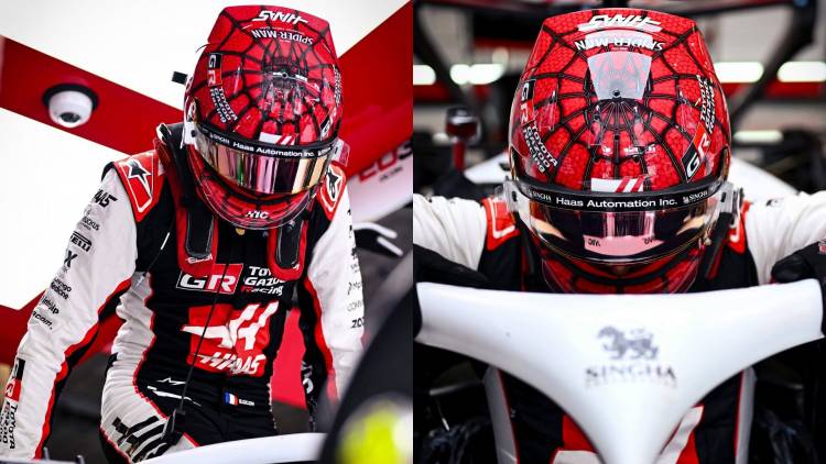 Spiderman se hizo presente en la F1 de la mano del equipo Haas