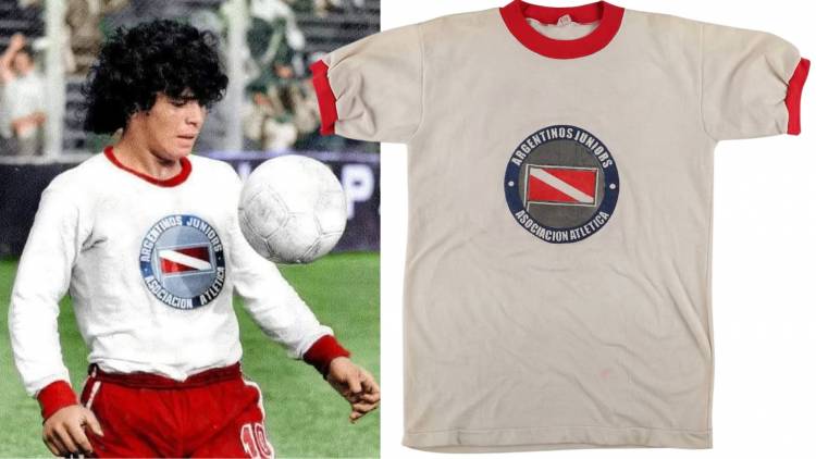 Una de las primeras camisetas de Diego Maradona será subastada